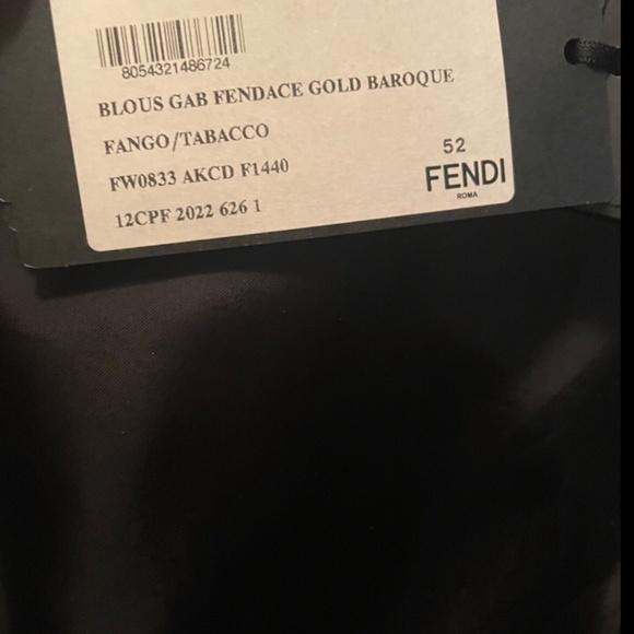 Fendace Gold Baroque Bomber Jacket NWT - Picture 6 of 8